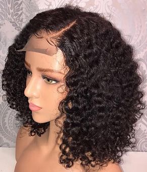 Rilich Hair Curly Short Virgin Human Hair Bob 5×5 HD Lace Front Wigs with Baby Hairs TR056