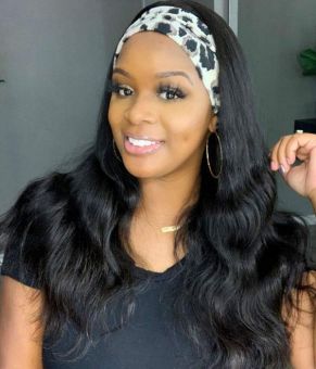 Rilich Hair Body Wave Wigs With Headbands for Women Human Hair Wigs HB06