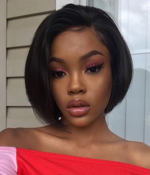 Rilich Hair Pre-Plucked Straight Bob Wig 13×6 HD Lace Front Virgin Human Hair With Side Parting TR059