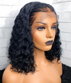 Rilich Hair 5X5 HD Lace Wigs Pre-Plucked Short Deep Curly Virgin Hair Wigs TR116