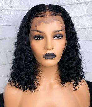 Rilich Hair Top Virgin Human Hair Natural Curly Pre-Plucked 13×6 HD Lace Front Wigs for Black Women TR117