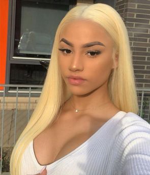 Rilich Hair Virgin Hair #613 Pure Color 13×4 Transparent Swiss Lace Silky Straight Lace Front Wigs TR101