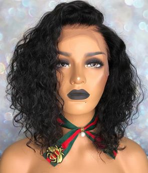 Rilich Hair Long Front and Short Back 360 Lace Wigs Water Wave 12A Virgin Human Hair For Black Women TR093
