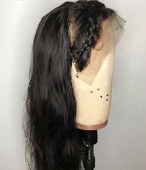 Rilich Hair Pre-Plucked HD Lace Full Lace Wig 100% Virgin Human Hair Slight Natural Wave TR084