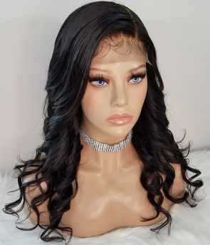 Rilich Hair Virgin Hair Pre-Plucked Transparent Full Lace Human Hair Wigs Loose Wave With Baby Hairs TR105