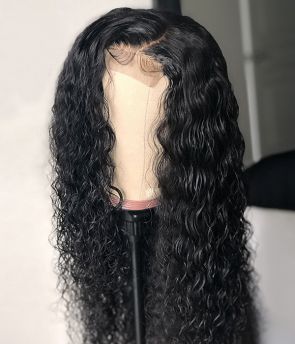 Rilich Hair Pre-Plucked Water Curly Virgin Human Hair HD Full Lace Wigs With Soft Baby Hairs TR052