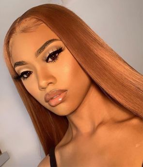 Rilich Hair Virgin Human Hair Brown Color Silky Straight 13×6 HD Lace Front Wigs for Women TR152