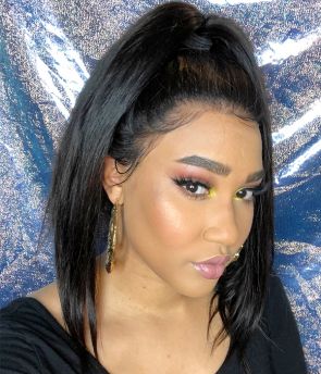 Rilich Hair Straight 4x4 Silk Top Lace Front Wigs With 6" Front Lace Pre-Plucked Virgin Human Hair with Baby Hairs TR072
