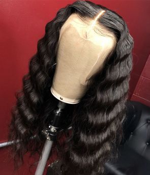 Rilich Hair Deep Wave 4x4 Silk Top 13x6 Lace Front Human Hair Wigs Pre-Plucked Hairline With Baby Hairs TR074