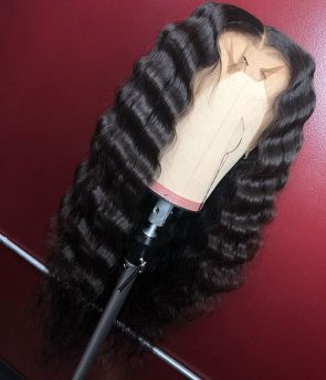 Rilich Hair Brazilian Virgin Human Hair Deep Wave Crimps 13×6 HD Lace Front Wigs for Women TR075