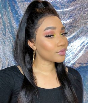 Rilich Hair Brazilian Virgin Human Hair Pre-Plucked Silky Straight HD Full Lace Wigs With Baby Hairs TR073
