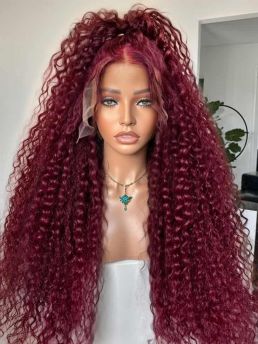 Rilich Hair 99j 13×6 Deep Curly HD Lace Front Wig |  Pre Plucked Virgin Hair RL016