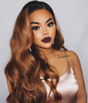 Rilich Hair Honey Brown Body Wave Virgin Human Hair Glueless HD Full Lace Wigs TR133