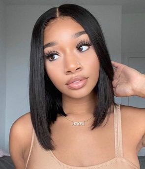 Rilich Hair Virgin Human Hair Short Bob Cut 5X5 HD Lace Front Human Hair Wig TR079