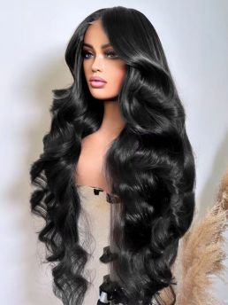 Premium Body Wave HD Lace Wig - Natural Black, Long & Luscious Waves RL008