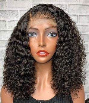 Rilich Hair Virgin Human Hair Glueless Natural Curly 13×6 HD Lace Front Wigs With Baby Hair TR139